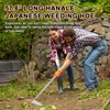 HRADHOL Japanese Weeding Sickle Hoe,57.8''Stainless Steel Standing Weeding Tool,Angular Weed