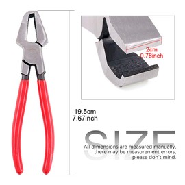 Swpeet Heavy Duty 8" Glass Cutting Plier Tool, Steel Drop Jaw Glass Breaking Pincer Glass Pliers Perfect for Cutting and Breaking Glass, Tiles, and Gripping Pipes and Cables