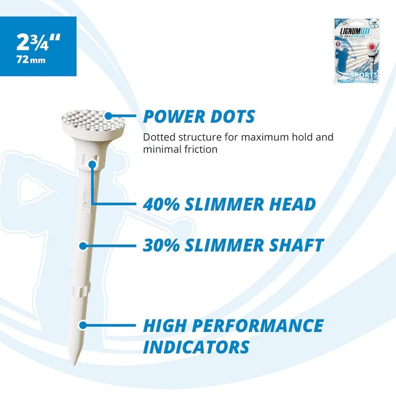 Lignum Ring System Wooden Golf T-Shirt - Purple, 72 mm