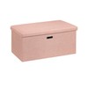 VECELO 30'' Folding Storage Ottoman Bench, End of Bed Linen
