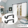 Set of 4 Oil Rubbed Bronze Adjustable, Curtain Rod Brackets,
