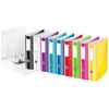 Leitz Wow Lever Arch File, Metallic Red, A4 Folder, Curved