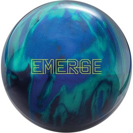 Bowlerstore Products Ebonite PRE-DRILLED Emerge Hybrid Bowling Ball - Black/Teal/Blue 15lbs