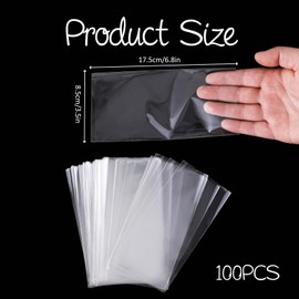 100 Pack Clear Paper Money Holders Currency Sleeves Opp Material Dollar Bill Collection Sleeves Slab Protector Storage Display for Banknotes Stamps Commemorative Notes Collectibles