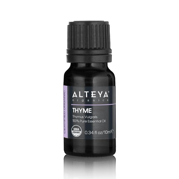 Alteya Organics Thyme USDA Certified Organic Essential Oil, 0.34 Fl Oz/10mL Steam Distilled Thymus Vulgaris