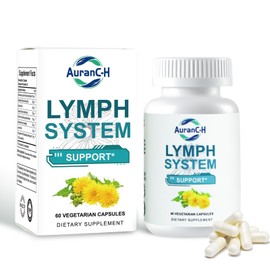 AuranC-H Lymph System Support Supplement - Lymphatic Drainage Supplement with Dandelion Extract, Cleavers, Burdock Powder - Reduce Swelling and Cleanse Lymph