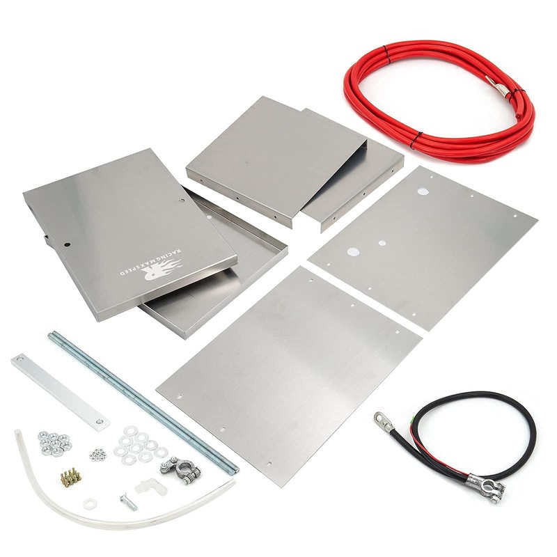CNRAQR Complete Aluminum Battery Box Relocation Kit Universal Billet Race
