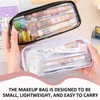 2 Pieces of Transparent Pencil Cases, 2 Pieces of Keychain