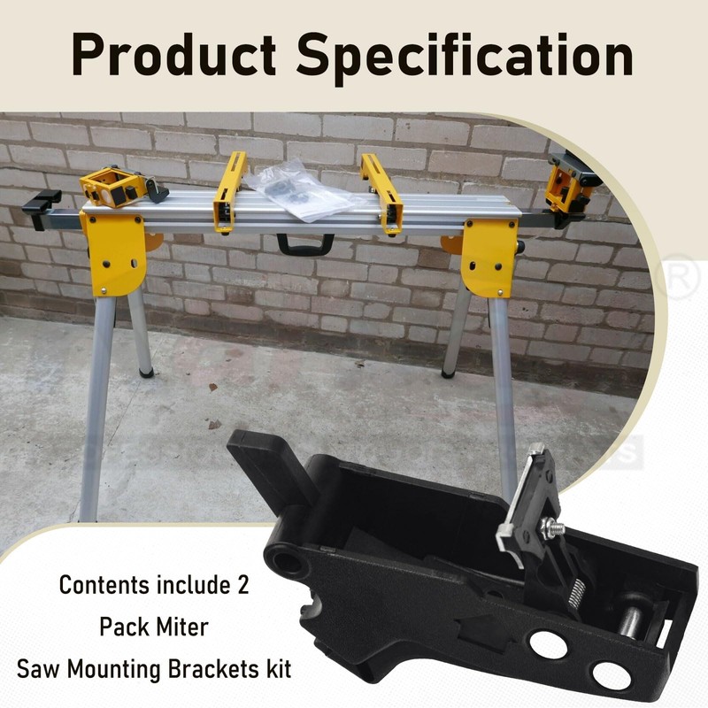 2 Pack N087371 Miter Saw Mounting Brackets Compatible with De-Walt