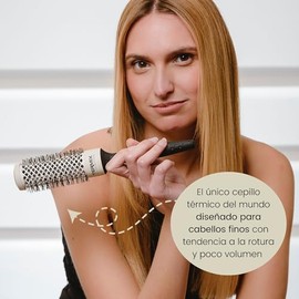 Termix Evolution Soft Ø12, Cepillo Redondo Profesional para Cabello Fino y Frágil, Fibras Ionizadas, Secado Rápido con Perforado Romboidal, Mango Ergo