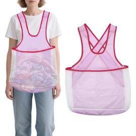 HAFRILY Portable Clothes Drying Apron Laundry Apron with Pouch Large Capacity Waterproof Cross Back Gardening Apron Fruit Picking Bag