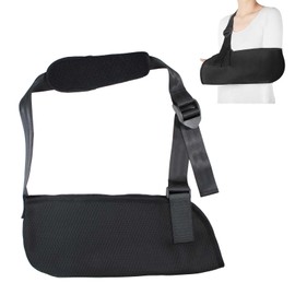 Funriche Arm Holder, Arm Sling, Triangular Width for Adults, Children, Arms, Elbows, Arms, Gibs, Arm Hangings, Supports Left and Right Hands, Breathable, Mesh Material (Large)