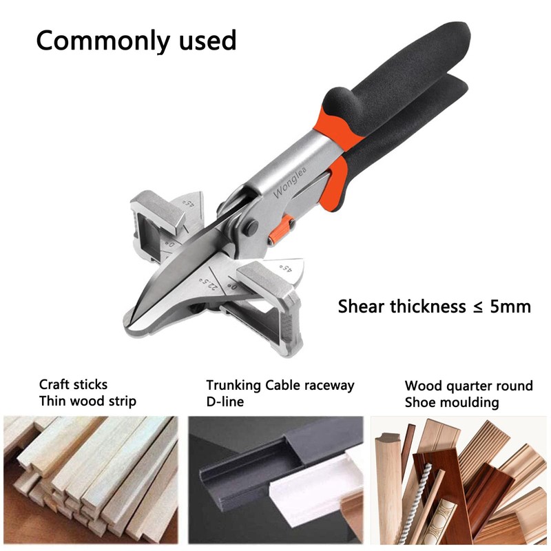 Wonglea Miter Shears for Wood Trim Molding,Long Handle Quarter Round