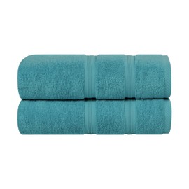 Superior Cotton Bath Sheet Set, Daily Use, Bathroom, Guest Room, Bath, Shower, Pool, Body, Home Essentials, Quality Soft Plush Absorbent Towels, Zero Twist, Smart Dry Collection, Set of 2, Turquoise