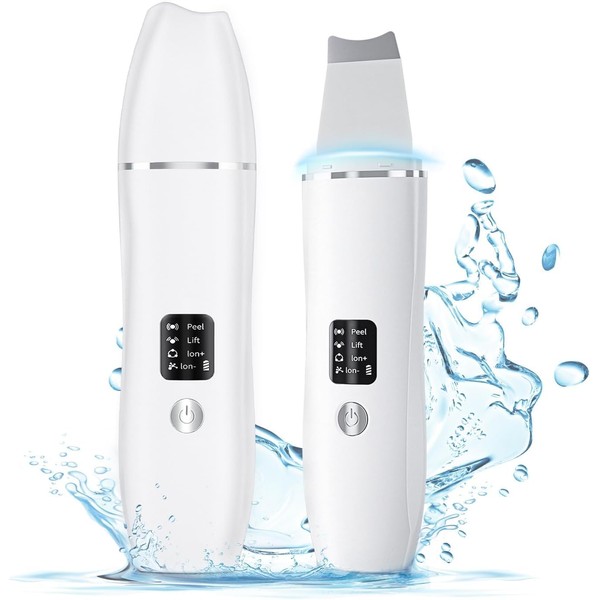VORAGA Water Peeling, Ultrasonic Vibration, IPX7 Fully Waterproof, Type C Charging, Facial Beauty Device, Small, Ultra Lightweight, Portable, Easy Operation, Unisex, Birthday Gift, Business Trip,