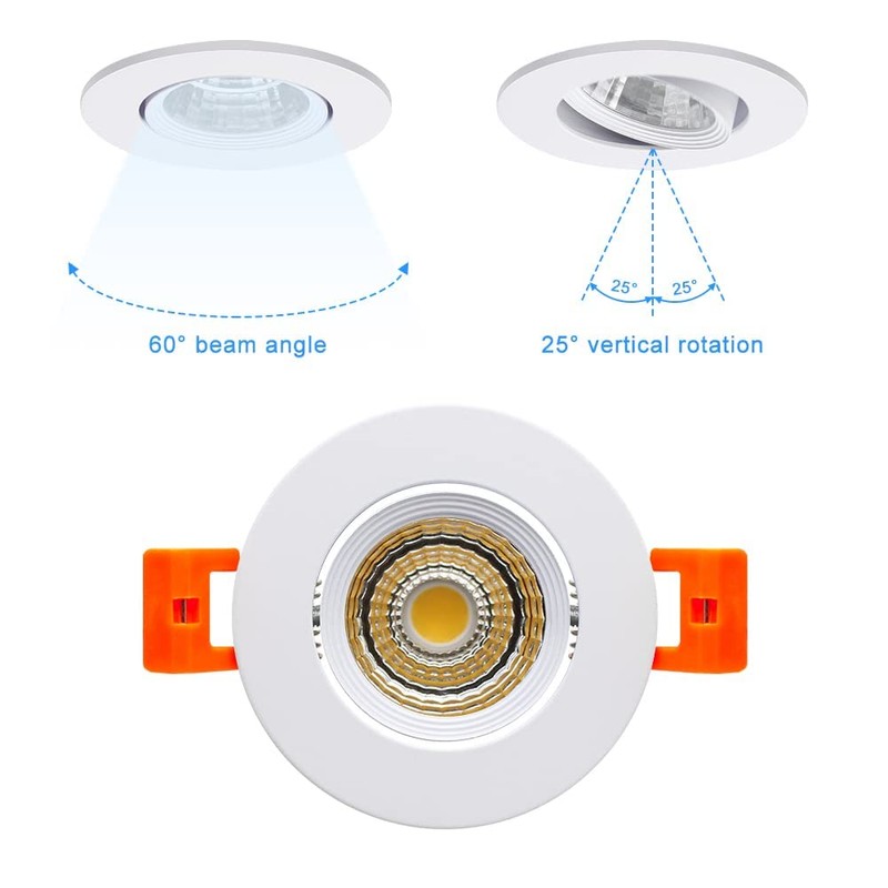 2Inch LED Recessed Ceiling Light, 3W Dimmable LED Downlight, Natural