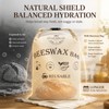 XL Reusable Beeswax Bread Bags with Zipper, 2 Pack for