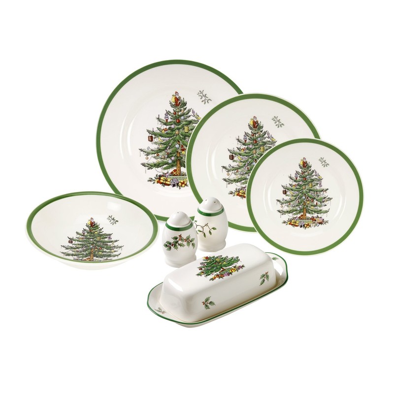 Spode - Árbol de Navidad, Christmas Tree 3-Piece Hostess Set,