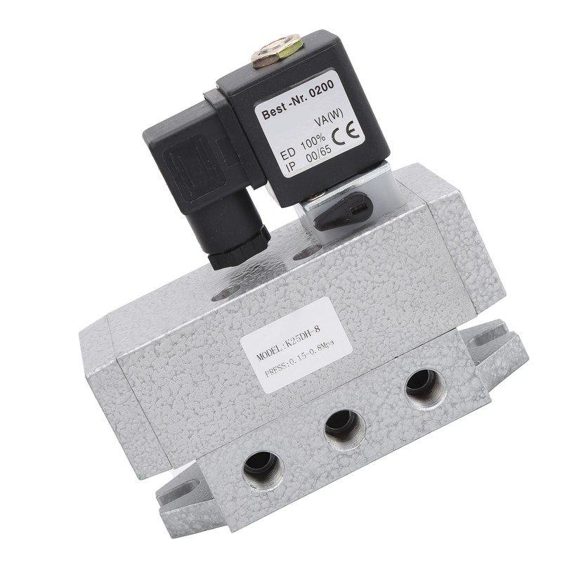 2 Position 5 Way Solenoid Valve Single Electric Control Industrial