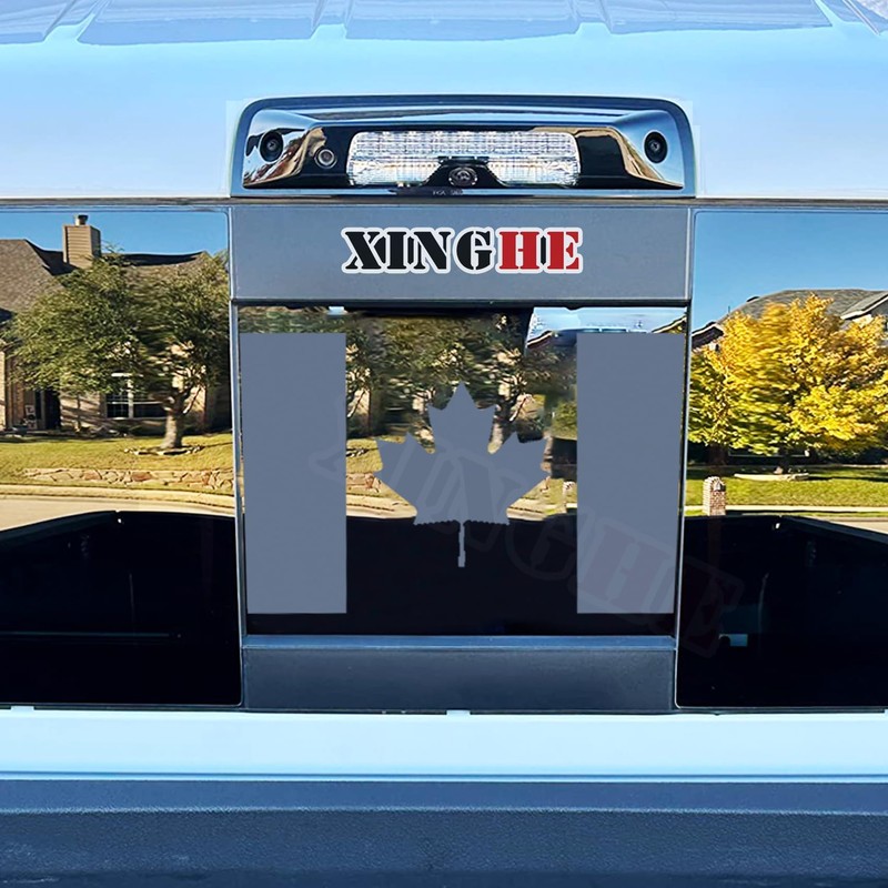 Rear Middle Window Canada Flag Decals, for Tacoma 2005-2023 Matte
