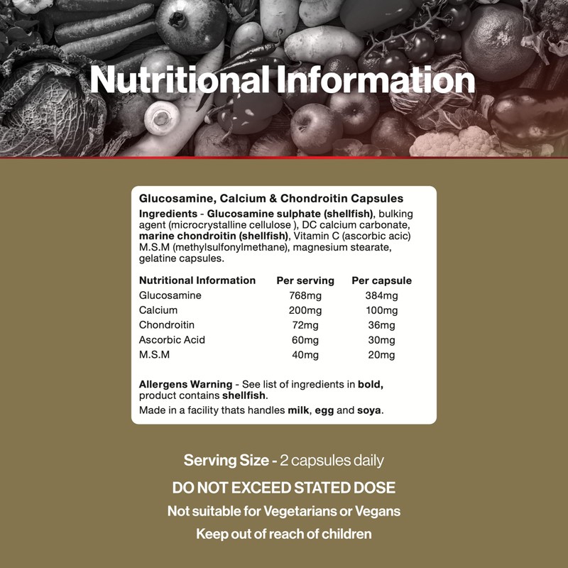 Vit Direct - Glucosamine, Calcium & Chondroitin (with MSM Complex)