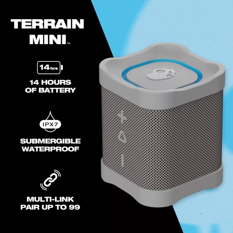 Universal Skullcandy Terrain Mini Wireless Bluetooth Speaker (Grey)