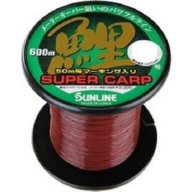 SUNLINE Nylon Line Super Carp 600m No. 8 Matte Red Brown