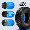TRIBLE SIX 25x10-12 ATV/UTV Tires, 25x10x12 All-Terrain Tires, Set of