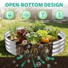 12 Inch Tall 72 Inch Diameter Round Silver Raised Garden