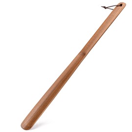 Beniaflow Wooden Shoe Horn Long Handle 29.53Inch(75Cm)，Fas-Grade Walnut Wood Extra Long Handled Shoehorn For Men And Women, Seniors Must Haves,Shoe Helper