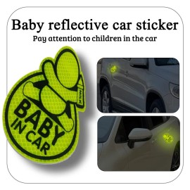 Unbranded 1 Stroller Interior Decal - Best Safety Symbol | Durable (Fluorescent Green)