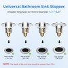 iFealClear Metal Universal Bathroom Sink Stopper, Upgraded Stainless Steel Sink
