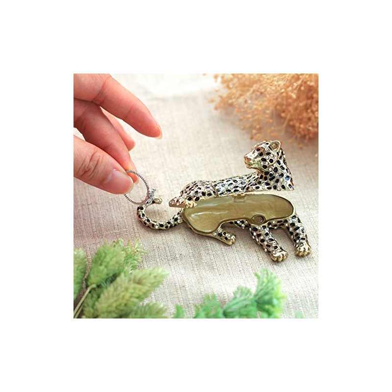 <Leopard (each color)> Pierce Jewelry Box (Black)