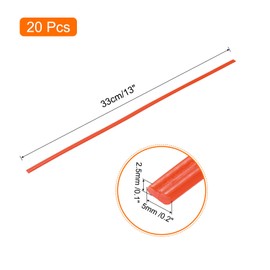 MECCANIXITY 20pcs 13 Inch Plastic Welding Rods PE Welding Strips Welder Rods for Plastic Welder,Car Bumper, Kayak Repair, Red