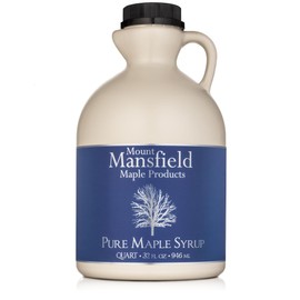 Mansfield Maple Pure Vermont Maple Syrup in Plastic Jug Grade A Amber Rich, Quart)