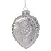 Northlight Glittered Half Pine Cone Glass Christmas Ornament - 4"