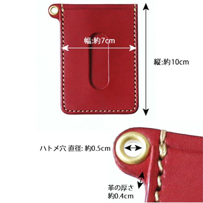 Polcolosso Vertical Pass Case with Grommets, Original Tochigi Leather, Made
