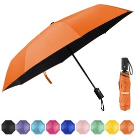 Yoobure Windproof Travel Umbrella, Automatic Umbrellas for Rain, Portable & Compact Umbrella for Backpack, Sun Umbrella for Walking, Folding Small Umbrella for Car, Lightweight Strong UV Protection