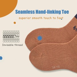 Big Boys Cotton Crew Socks Kids Seamless Toe Socks Athletic Quarter Socks 8-10 Years