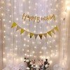 Mermaid Happy Birthday Banner for Girls,Swallowtail Bunting Flag Garland,Versatile Glitter