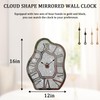 FEUFOAM Modern Wall Clock for Living Room Decor Silver Crystal