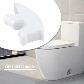 SG Store 2PCS Square Toilet Seat Damper Ring Decorative Cover Compatible with Duravit OE 1004910000 16.7x10.4mm Toilet Seat Fixings White