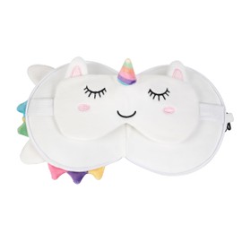 I-TOTAL ® - Pillow with Sleeping Mask, Lockable Pillow with Hook for Travel (Unicorn)