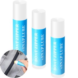 BBTO 3 Pcs Zipper Wax Snap and Zipper Lubricant for Boat Care Marine Snap Lube Stick Tube for Boat, Canvas, Wetsuit Drysuit (Classic)