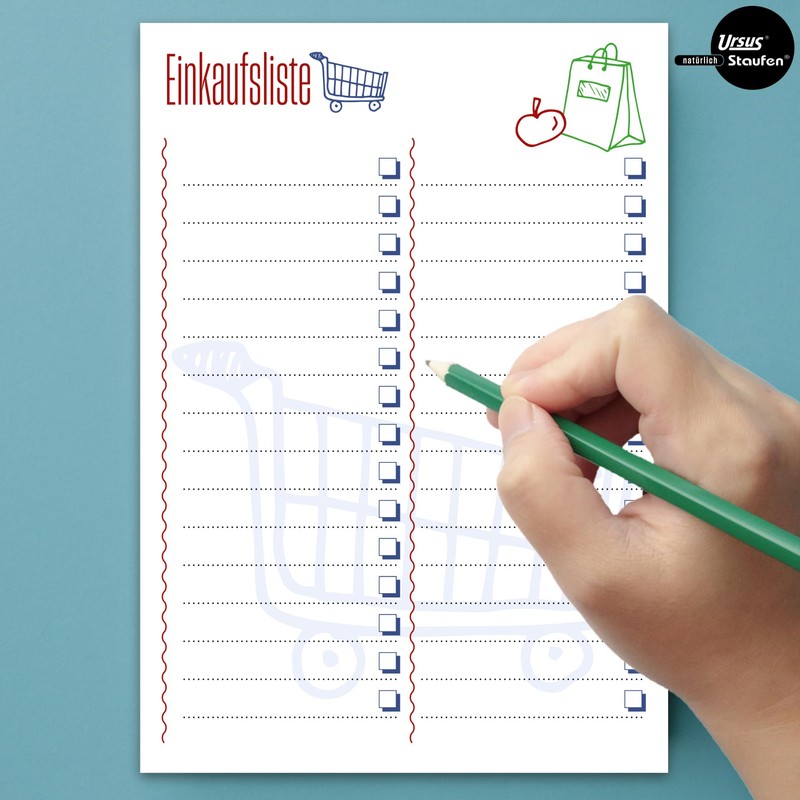 Staufen REC Shopping List – 5 Pads, 52 Sheets each,
