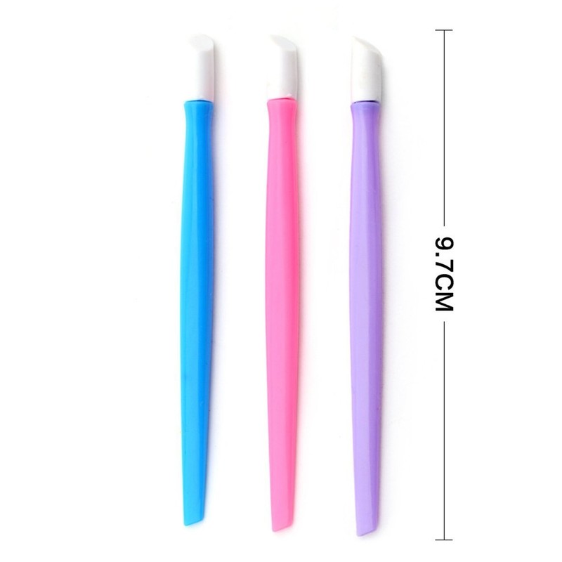 6pcs Professional Plastic Handle Hard Rubber Tipped Nail Art Tool