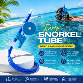 Full Dry Snorkel Mask for Adults – Comfortable Breathing Tube for Swimming & Underwater Exploring