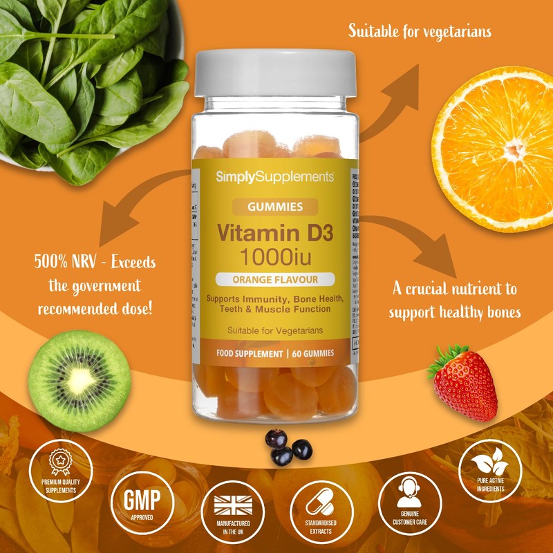 Vitamin D Gummies | 25mcg / 1000iu of Vitamin D3