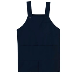 Anfamier Nurse Apron, Center Slit, Short Length, Nurse Apron, Nursery, Caregivers, Easy to Bend, H-Shaped, Women's, Men's, navy