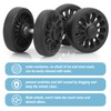 Volein 4 Pcs Replacement Luggage Rubber Wheels 2 inch, 50mm